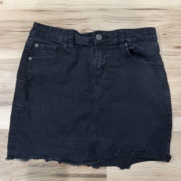 Garage Black Cutoff Jean Mini Skirt Women’s Medium - Picture 1 of 3